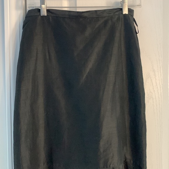 Banana Republic High Low Skirt ruffle romantic bohemian silk midi classic size 0 - Picture 4 of 11